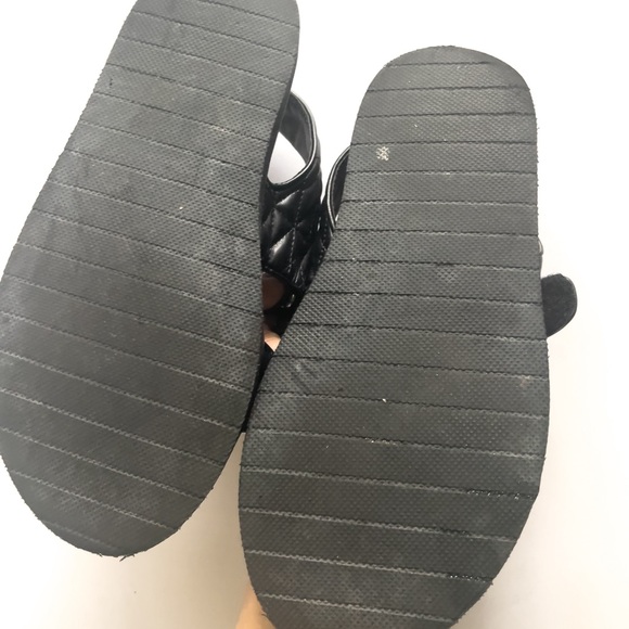 Universal Thread Quilted Platform Dad Sandals Black Size 5 - Picture 6 of 7